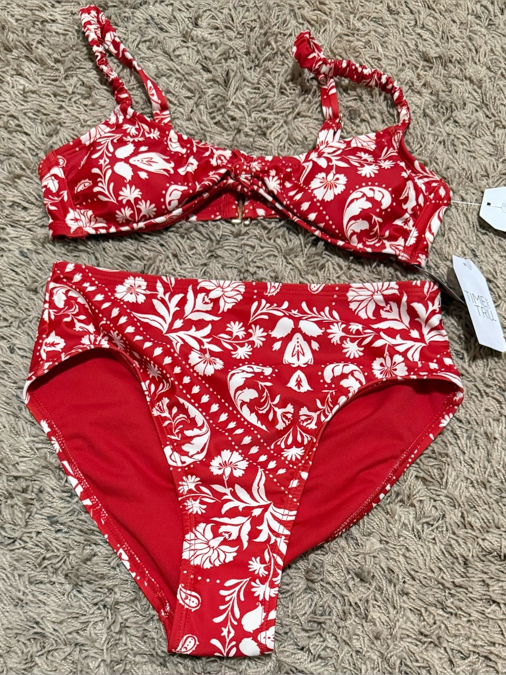 Time And Tru High Leg High Waist Bikini Set Sixe: XS (0-2)